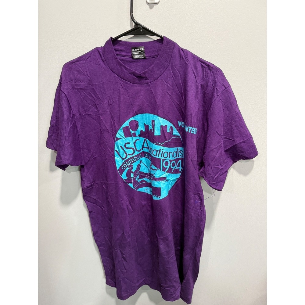 Vintage 1994 USCA Canoe Nationals Columbus Ohio Volunteer‎ Purple T Shirt L